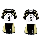 Женские спортивные костюмы из японского Аниме Haikyuu Fukurodani Academy, с 3D принтом, с коротким рукавом, подарок