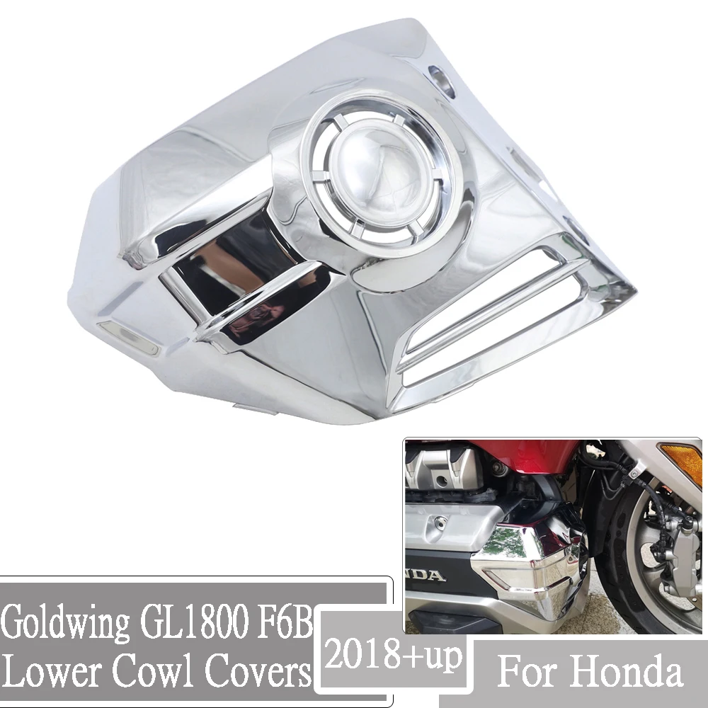 

For Honda Goldwing Tour DCT Airbag 1800 F6B GL1800 2018 2019 2020 2021 Motorcycle Chrome Pair Lower Cowl Covers