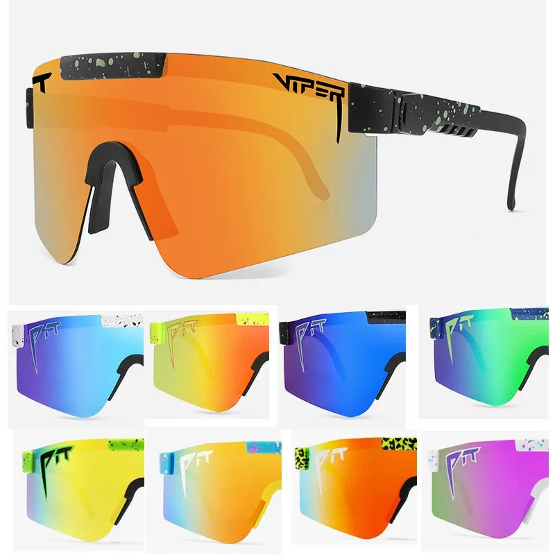 

New Pit viper Square Sunglasses Men Women Double Wide Polarized Mirrored Lens Goggles Drive Tr90 Frame Uv400 Sport Sun glasses