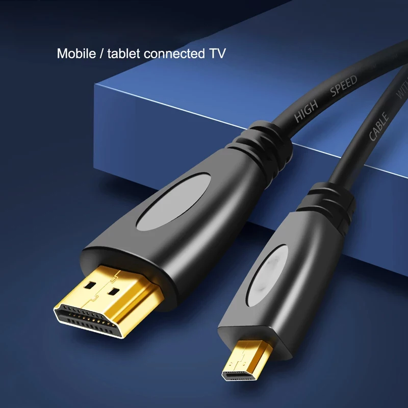 Кабель Micro HDMI совместимый с 3 м позолоченный Высокоскоростной адаптер 3D 4K 1080P