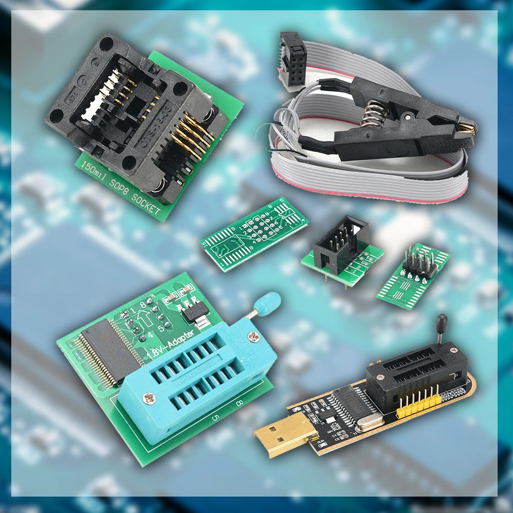 

CH341A 25 Series EEPROM Flash BIOS USB Programmer Module + SOIC8 SOP8 Test Clip for EEPROM 93CXX / 25CXX / 24CXX