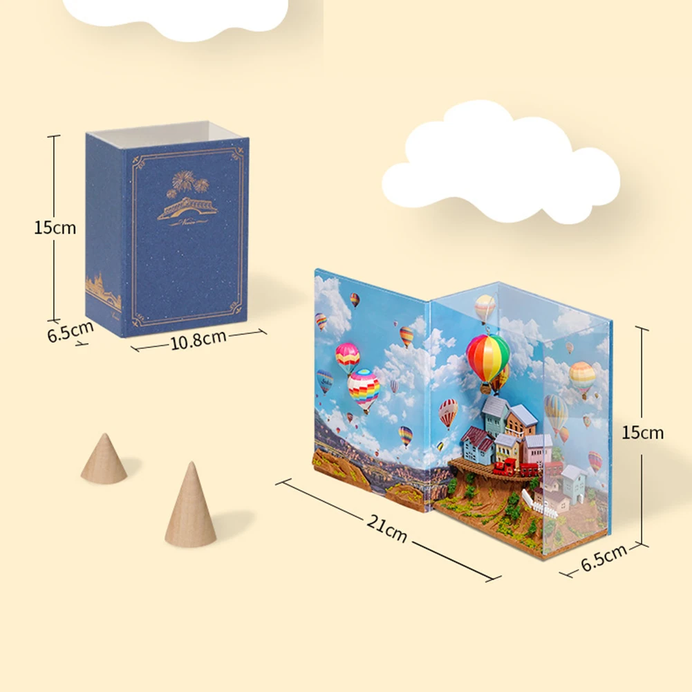 

DIY Wooden Doll House Puzzle Assembling Model Toy Mini Doll House Wooden Doll House Book Manual Assembly Toy