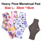 Новый Для женщин гигиеническая прокладка тканевая менструальная прокладка с бамбуковым древесным углем I Love Mama при менструации, санитарно-многоразовые моющиеся день Pad Размеры размеры S, M, L