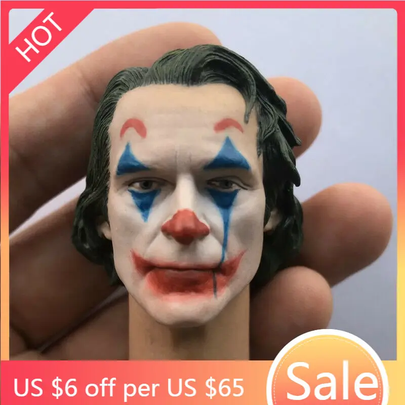 TBLeague 1/6 Scale Make up Joker Head Sculpt Jerome Phoenix Calm Head Carving Model Toys Collection