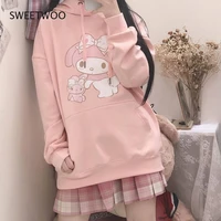 japanese sweet hoodies for girls oversized sweatshirt y2k clothes spring korean cartoon print pullover hoodie sweatshirts women