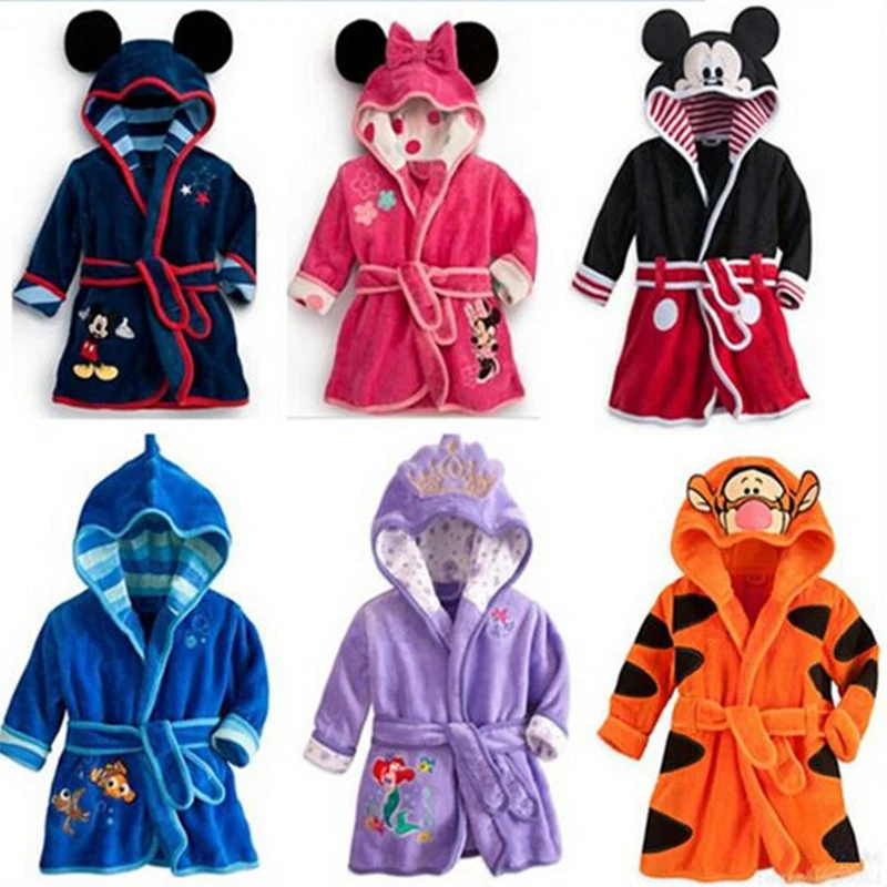 2020 г. Хлопковый детский халат с героями мультфильмов банный Roupao 6 цветов одежда