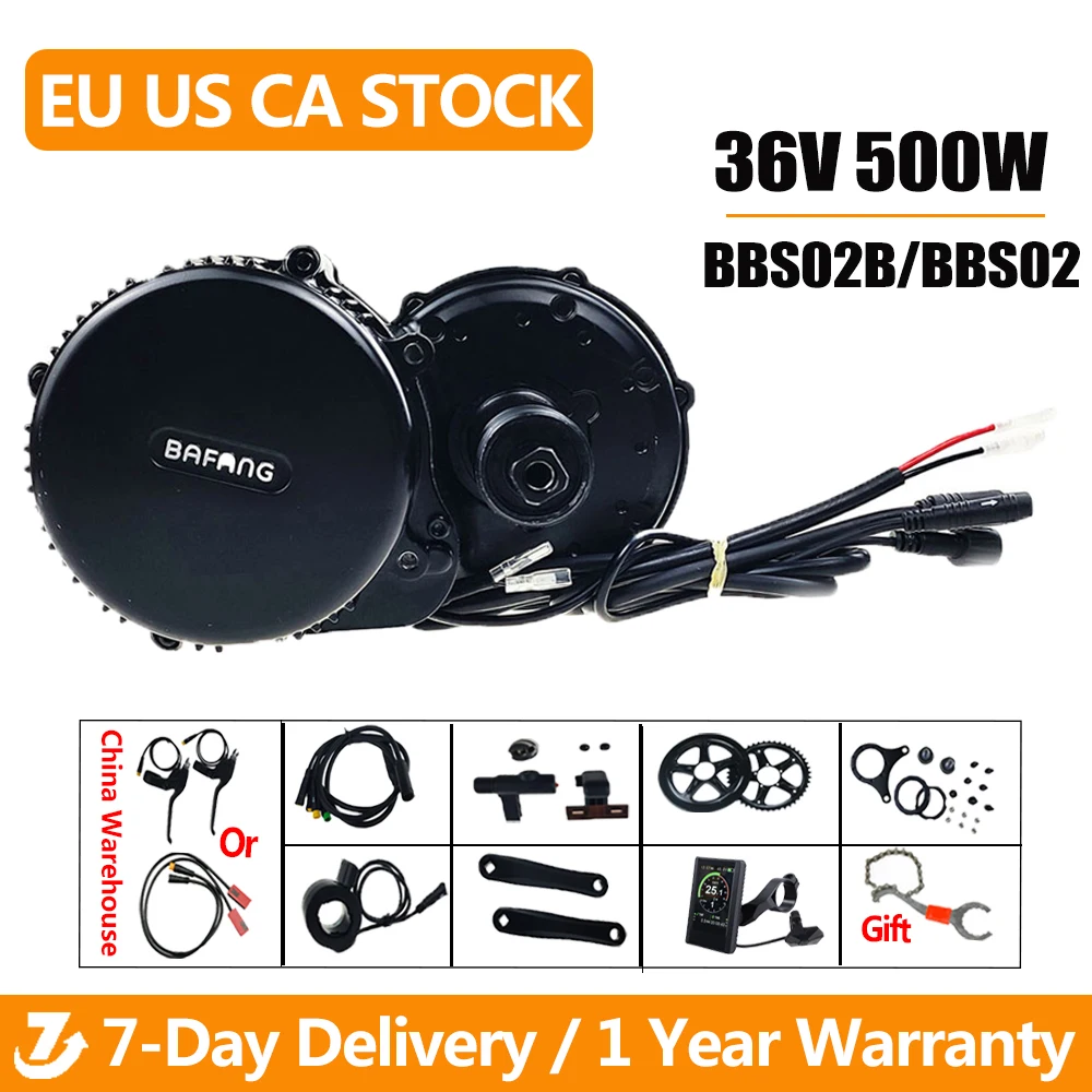 Bafang двигатель BBS02B BBS02 48V 750W мотор среднего привода 8fun комплект для
