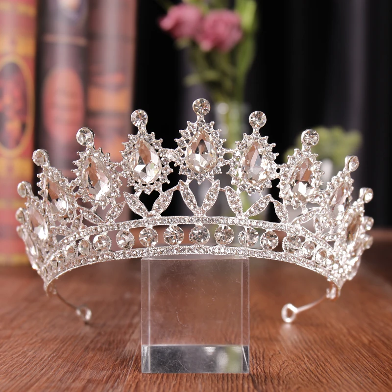 

Hottest Wedding Crown Bridal Colorful Hair Accessories Tiara Wedding Crowns For Bride Accessories For Woman Prom Gifts