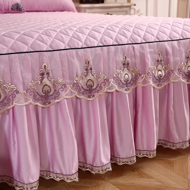 Вышитые теплый утепленный кружевной постельные принадлежности Простыня