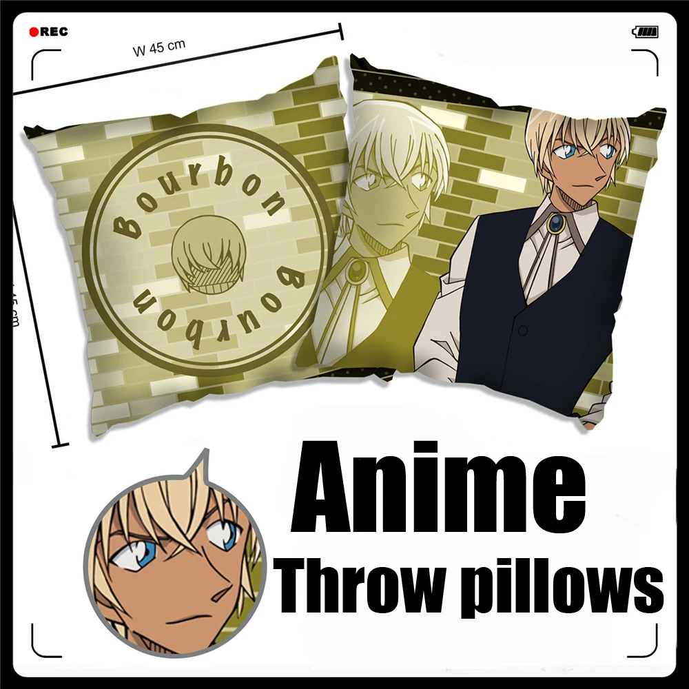 

Anime/Detective Conan Bourbon/Miyano Shiho/Gin/Akai Shuichi/Amuro Toru/Haibara Ai Throw pillows/Back Cushion