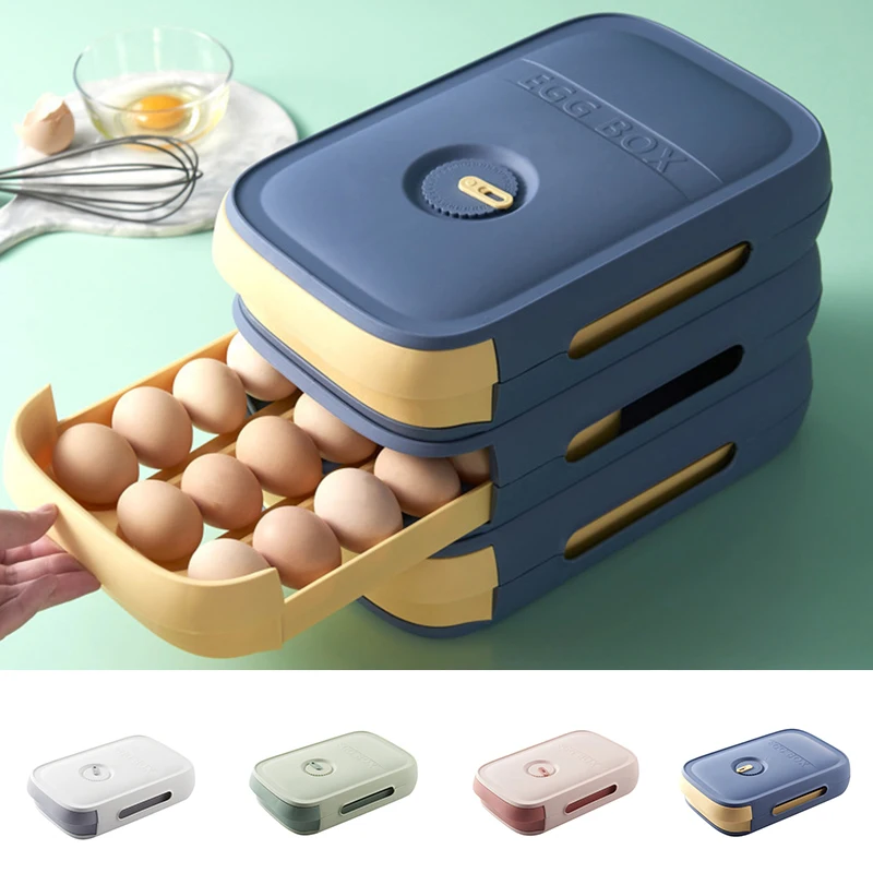 

Бытовая коробка для хранения яиц, 4 вида, ящик для холодильника, кухни, с крышкой, можно комбинировать, в рулонах и яицах