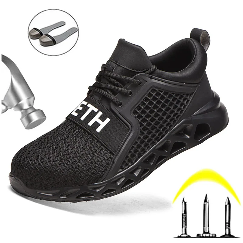

Dropshipping Men Women Safety Shoes Indestructible Work Sneakers Anti-Puncture Anti-Smash Work Shoes Protection Steel Toe Shoes