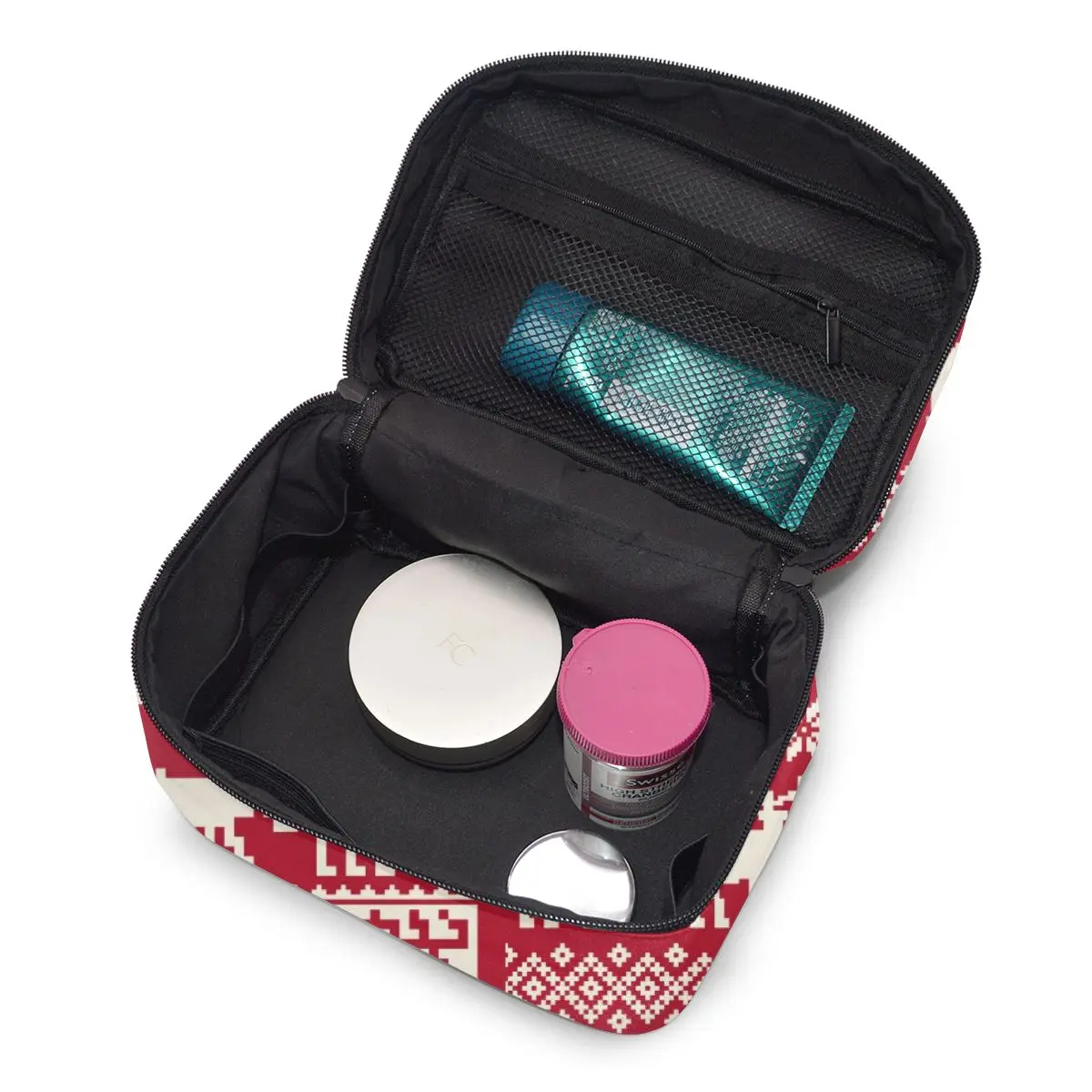 

Women's Travel Organization Beauty Cosmetic Make up Storage Lady Wash Bags Nordic Xmas Element Handbag Pouch