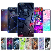 cover phone case for huawei honor 7x soft tpu silicon back cover 360 full protective printing transparent clear coque