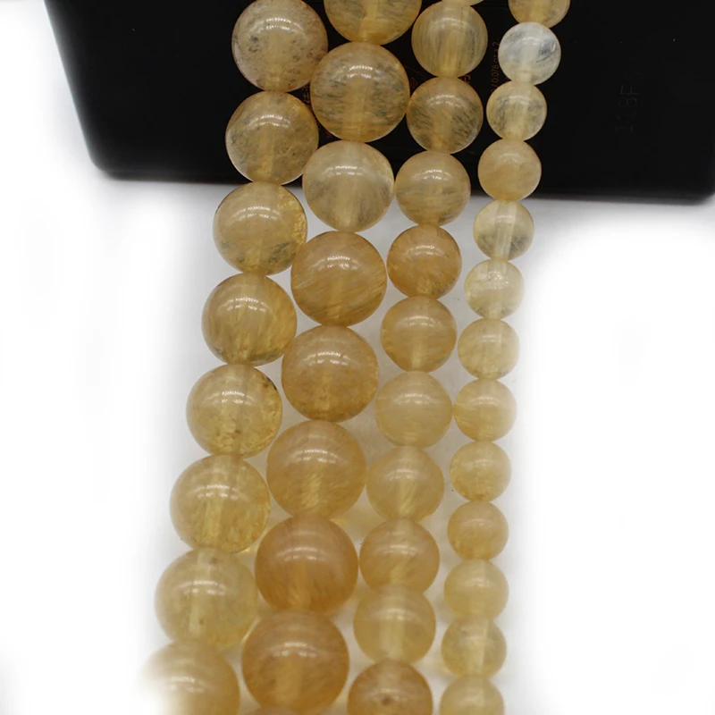 Натуральный камень граненый цитрина кварцевый арбуз Чай круглые бусины 15