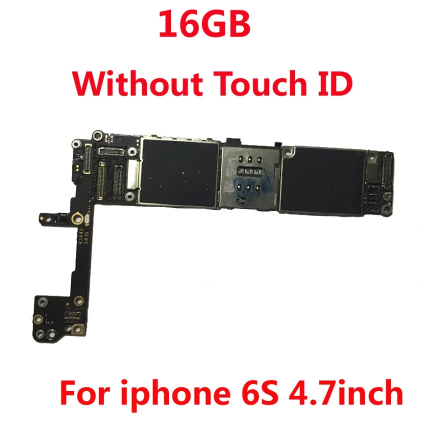 16GB - NO Touch ID Хорошая работа 16 ГБ 32 ГБ 64 Гб 128 ГБ оригинальная разблокированная материнская плата для iPhone 6S с/без сенсорного ID бесплатно iCloud IOS материнская плата - Цвет: 16GB - NO Touch ID