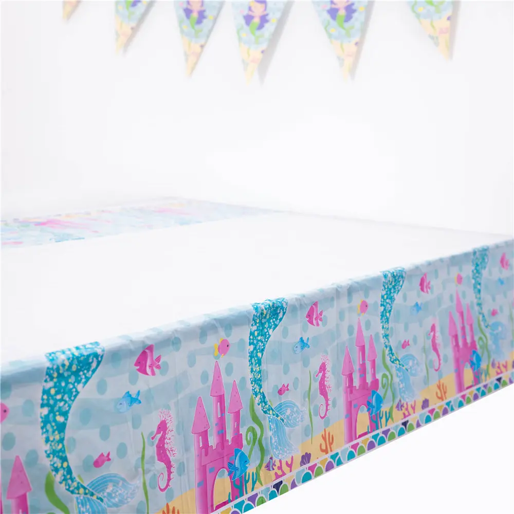 Скатерть с русалкой скатерть мультяшными животными для установки стола вечерние