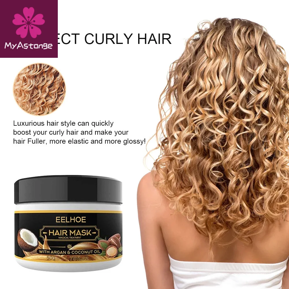 

10/20/30/50ml Magical Keratin Hair Mask Coconut Oil Repairs Damaged Smooth Soft Hair Roots Nourishes Scalp TSLM1