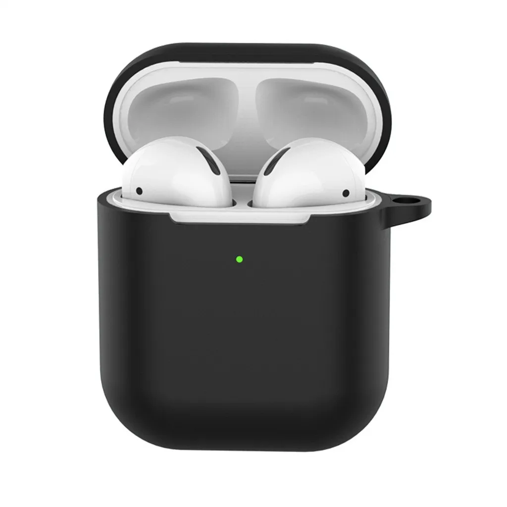 Мягкий силиконовый чехол наушники для Apple Airpods Bluetooth беспроводные телефон коробка