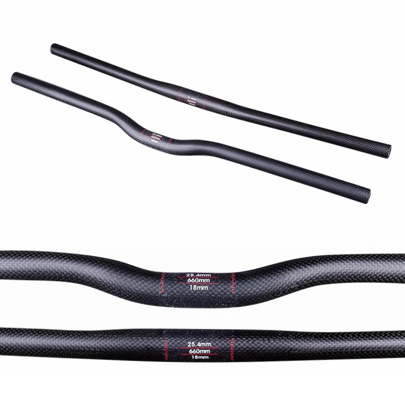 Матовый 3K углеродный руль для горного велосипеда 25 4 мм Ширина руля