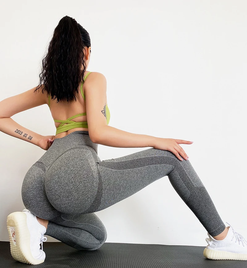 

High elasticity Women Sport Fitness Yoga Legging High Waist Squat Proof Sports Tight Workout Leggins Seamless Yoga Pants Woman