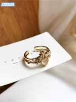 kshmir exquisite simple love ring temperament ins wind hollow double ring fashion niche design index finger ring wholesale