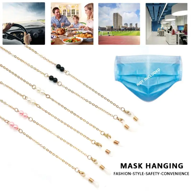 

Sunglasses Masking Chains For Women Acrylic Pearl Crystal Eyeglasses Chains Lanyard Glass 2021 New Fashion Jewelry Wholesale