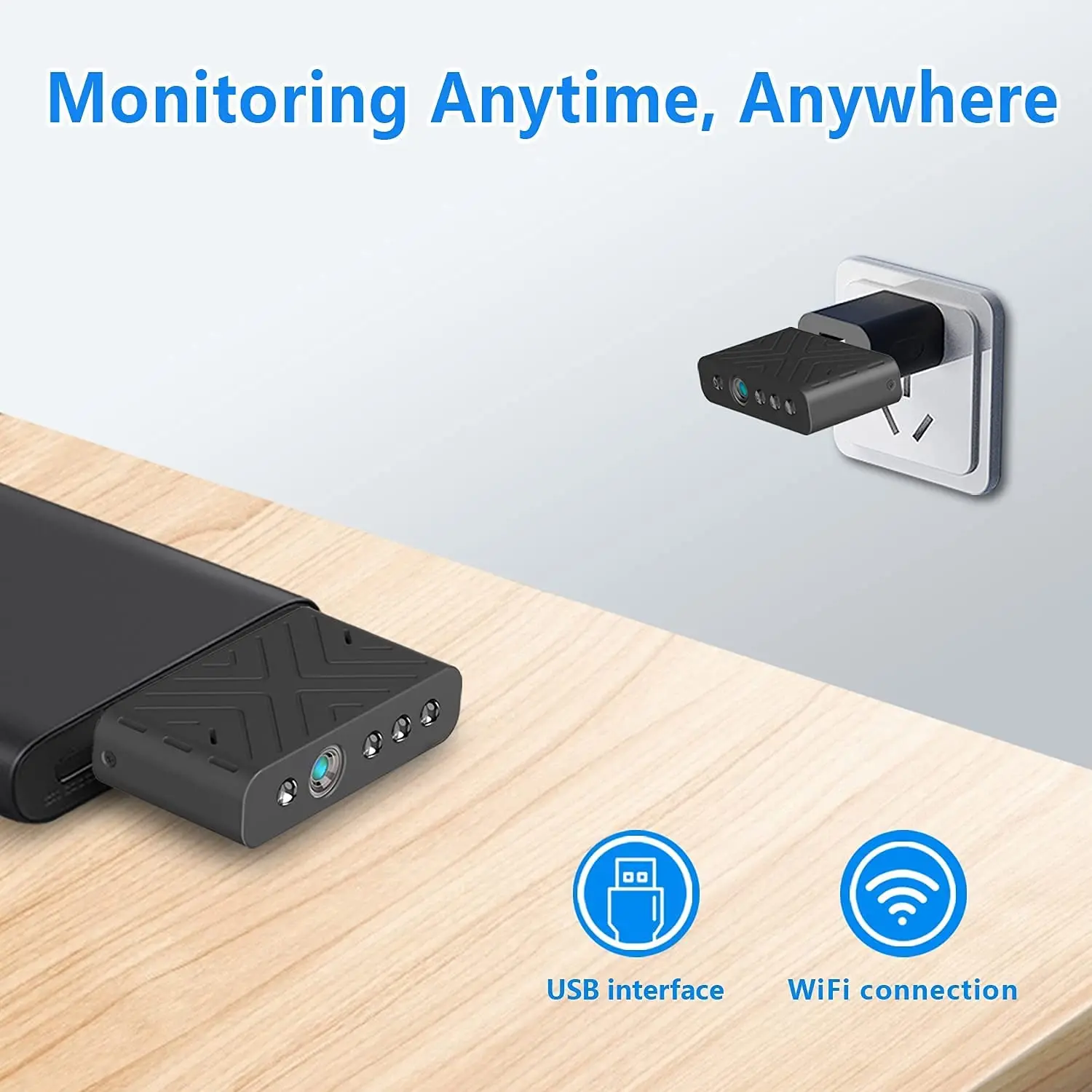 USB WiFi Camera Plug Home Security 1080P IP Surveillance with Night Vision HD Video Motion Detection kamera espia Hidden | Электроника