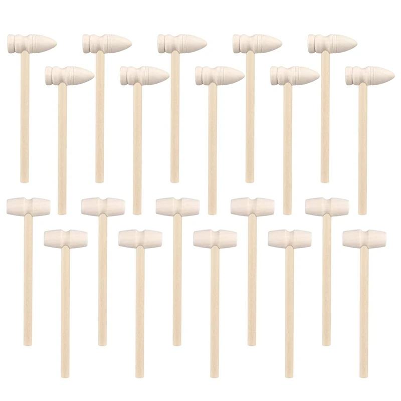 

20 Pcs Mini Wooden Hammers Crab Lobster Mallets Hardwood Mallet Pounding Toy Shellfish Hammer Seafood Hammer Chocolate
