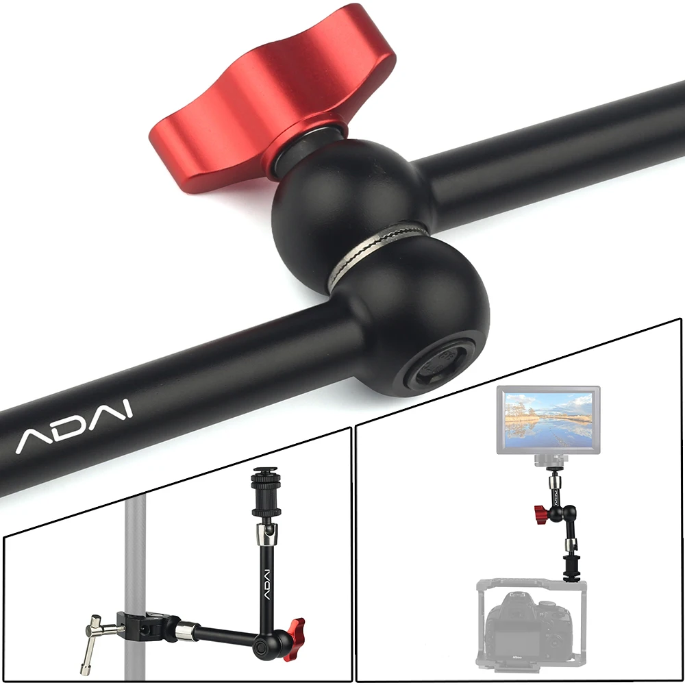 ADAI " 11" регулируемая Волшебная рукоятка для монтажа HDMI монитор СВЕТОДИОДНЫЙ свет видео флэш-камера DSLR Magic Шарнирный Рычаг Супер Зажим