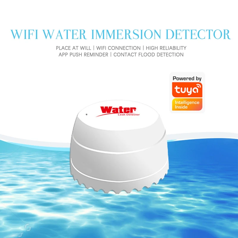 

Wireless WiFi Tuya Water Leak Detector Flood Sensor Alarm Smart Home Automation Modules For Smart Life APP Remote Monitoring