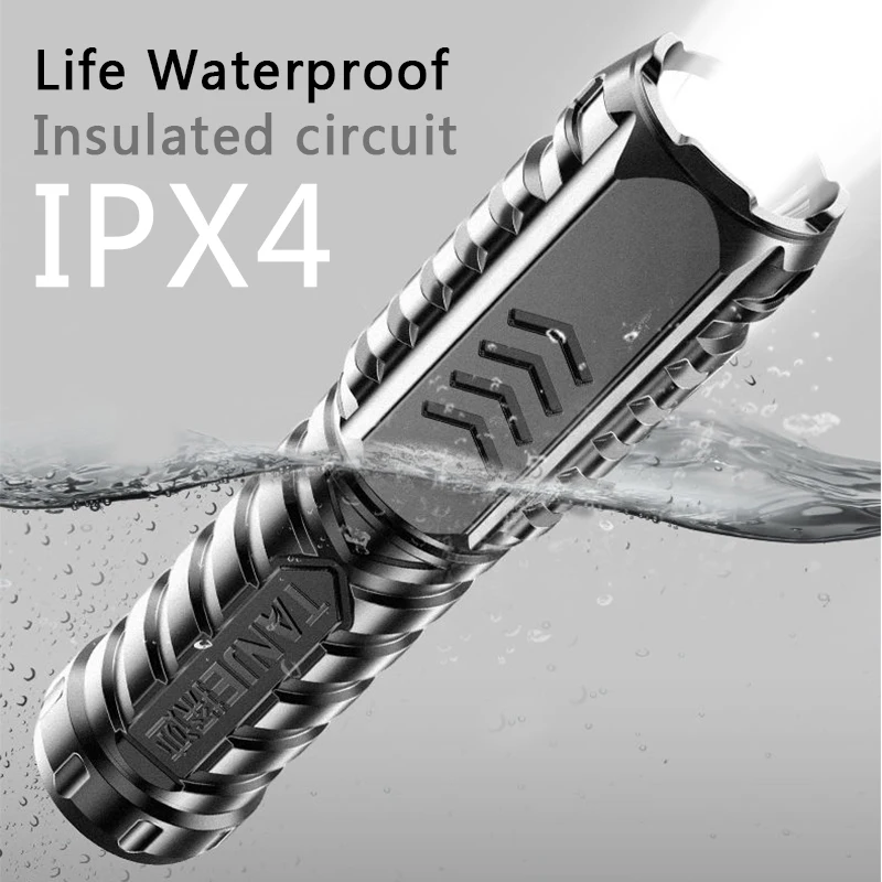 Светодиодный фонарик с зарядкой по USB и внешним аккумулятором встроенный