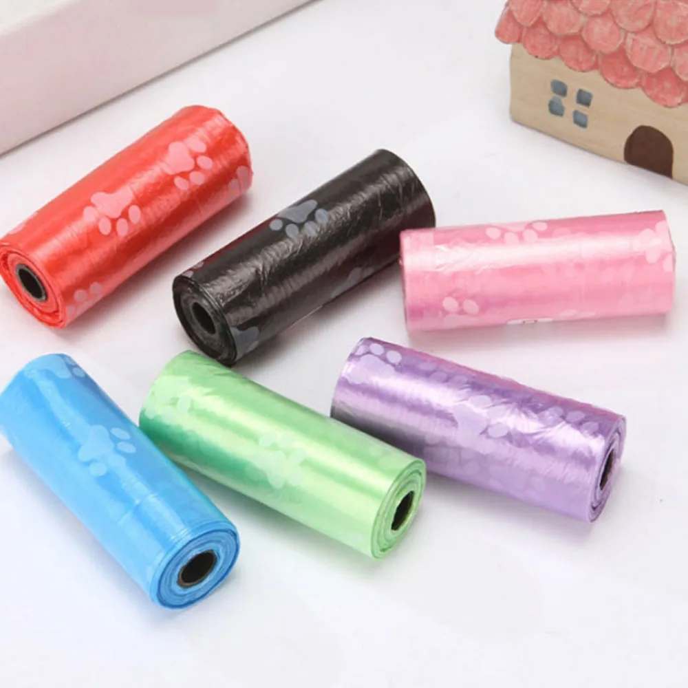 

15 Pieces/Roll Pet Dog Poop Bags For Dog Cat Toilet Clean Up Outdoor Waste Garbage Cleaning Bags Dog And Cat Picking Bags
