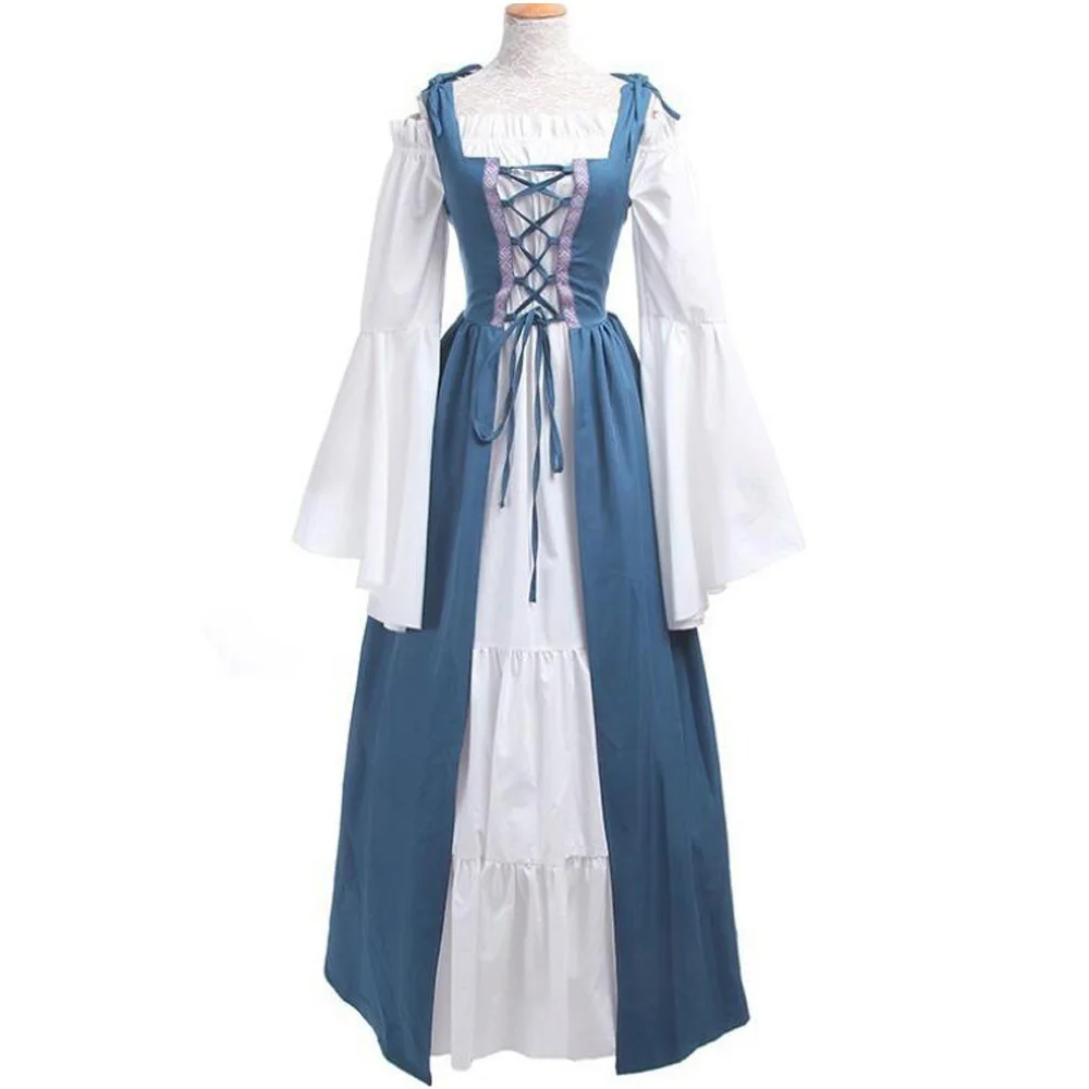 Женское длинное платье в стиле ретро со складками с открытыми плечами | Женская