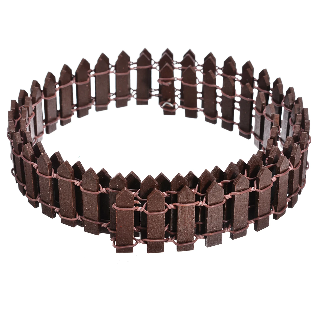 coffee 3cm Пластиковый DIY газон садовый забор Рождественская изгородь миниатюрный забор волшебный сад, кукольный дом садовые инструменты для декора 100*5 см/100*3 см - Цвет: coffee 3cm