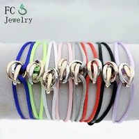3 metal stainless steel bracelet multicolor buckle ribbon lace up chain women bracelet adjustable size 14 26mm diy bracelet
