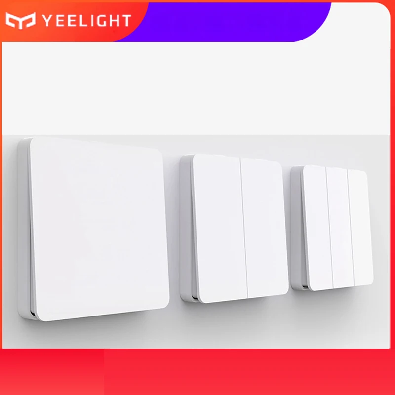 

Yeelight Smart Wall Switch Self-Rebound Design Support Slisaon For Ceiling Light YLKG12YL/YLKG13YL