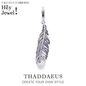 Мужская и женская цепочка с перьями Rebel, винтажная цепочка из стерлингового серебра 925 пробы, ювелирное изделие на осень 2019