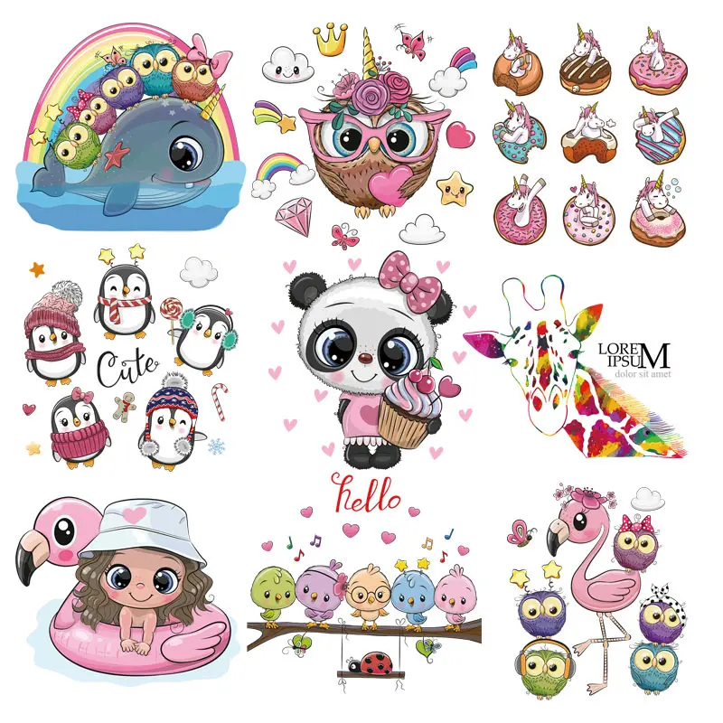 Pulaqi наклейки с Фламинго термо Стикеры для одежды на одежде помощью утюга патчи