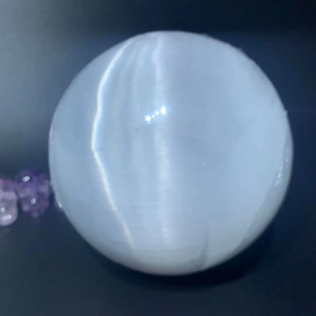 

Selenite sphere White crystal ball health crystal ball home decor fengshui