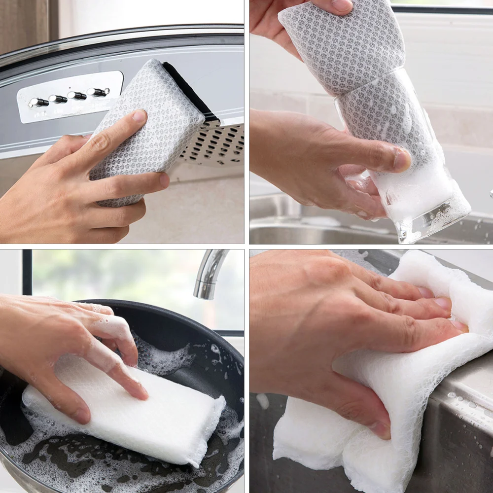 

10Pcs Sponge Cleaning Brushes Multi-functional Dish Washing Scouring Pads