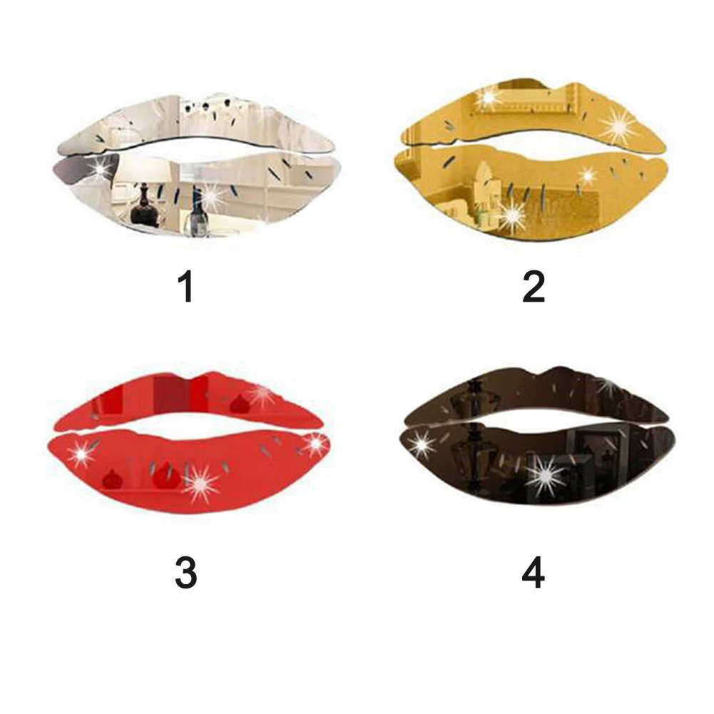 3D ванная комната светоотражающий практичный Поцелуй губ художественный дизайн