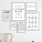 Настенный декор для прачечной, вывески для прачечной, печать на холсте и плакат, иконы для стирки, художественная живопись, современное настенное украшение