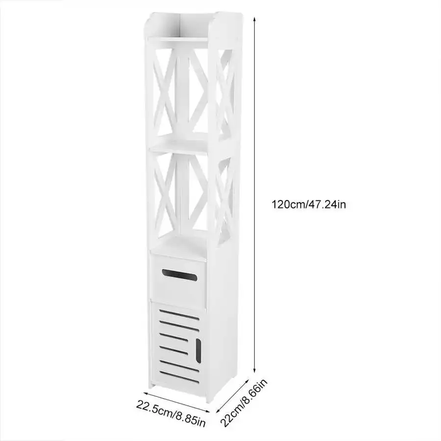 2X белая деревянная полка для ванной комнаты шкаф стеллаж хранения за пределами