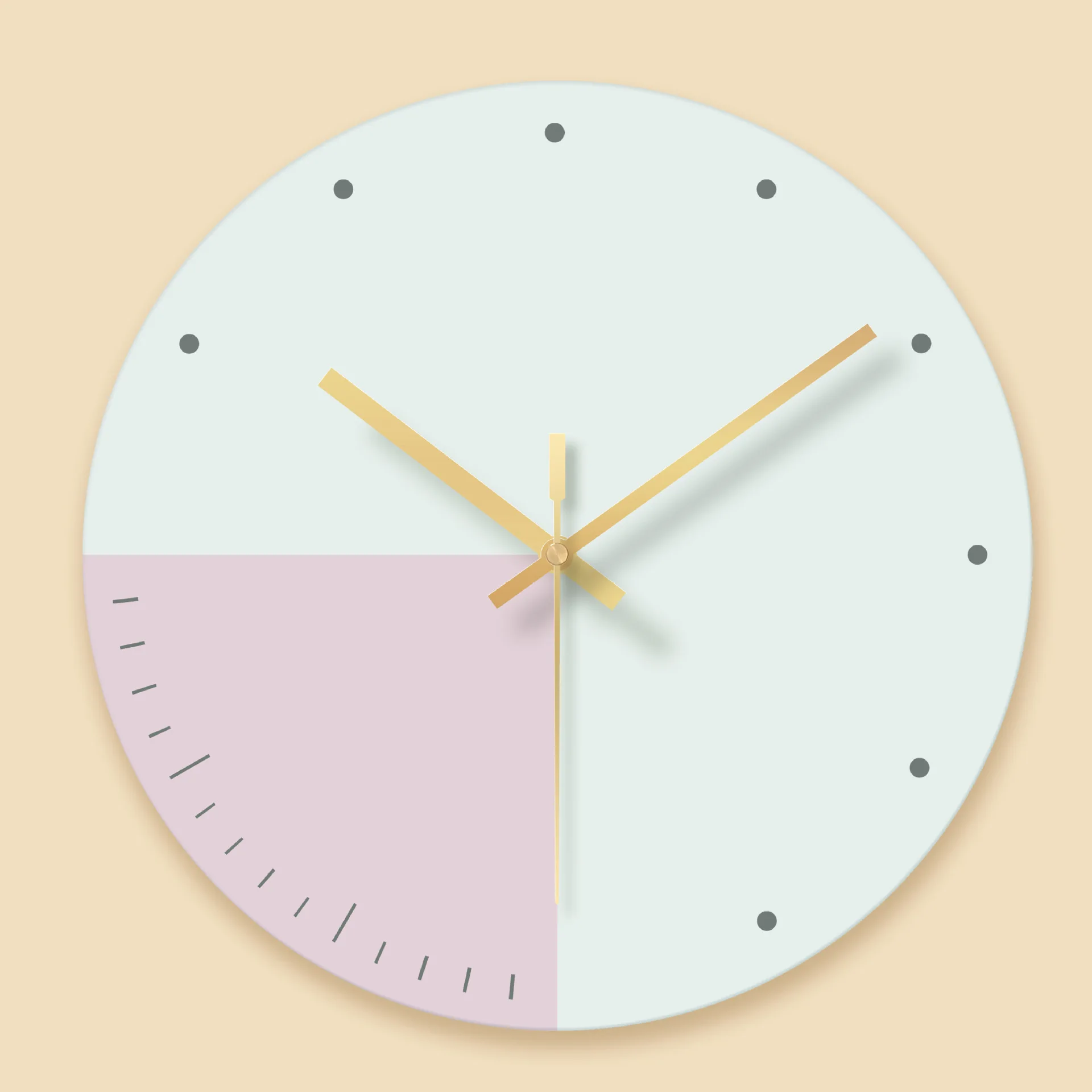 

Gift Wall Clock tempered glass art simple modern European household children's gift decoration bedroom