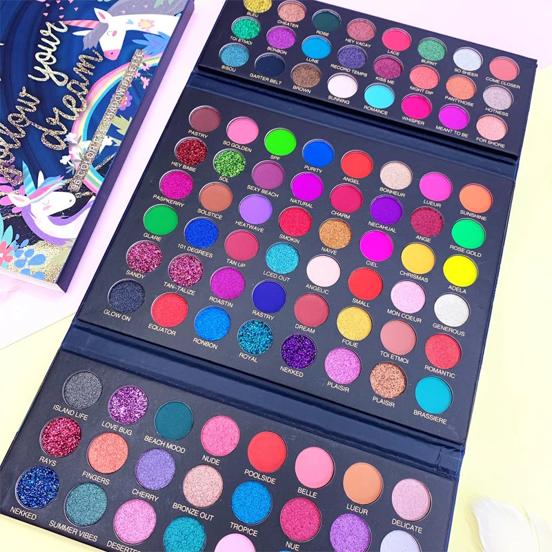 

96 Colors Makeup Folding Eye Shadow Powder Palette High Pigmented Highlight Glitter Shimmer Matte Stage Show Cosmetics Palett Na
