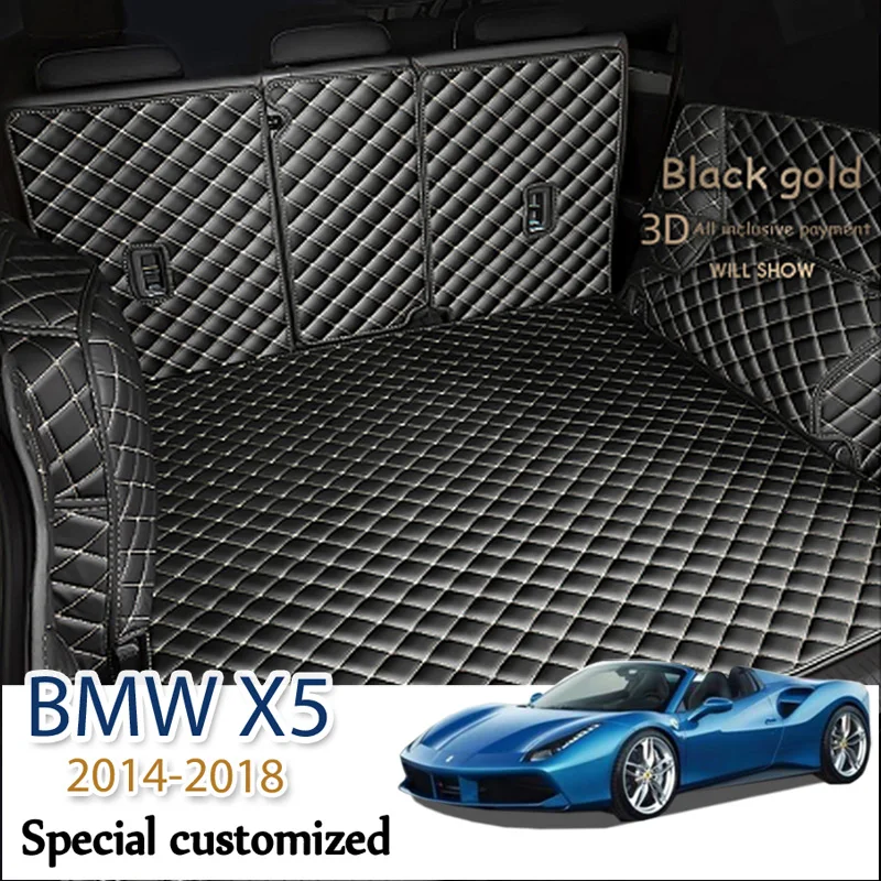Кожаный коврик для багажника автомобиля BMW X5 F15 F85 2014-2018 5-местный Коврики
