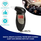 Ручной цифровой тестер на алкоголь с подсветкой с мундштуками 3010 шт. цифровой тестер на алкоголь Алкотестер анализатор детектор