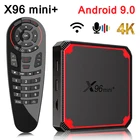 ТВ-приставка X96 Mini +, Android 9,0, Amlogic S905W4, 2 + 16 ГБ, 2,4 ГГц и 5G, 2 Wi-Fi, 1 ГБ, 8 ГБ, 4K HD, ТВ-приставка vs X96 MAX