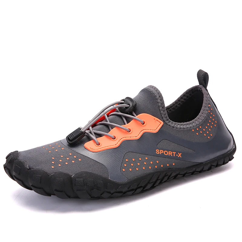 Men Hiking Shoes Quick Dry Water Shoes Comfortable Non-slip Waterproof Elastic Lightweight Trekking Sneakers Soft Upstream Shoes